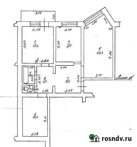 3-комнатная квартира, 63 м², 5/5 эт. на продажу в Усмани Усмань - изображение 1