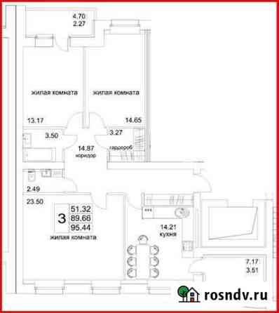 3-комнатная квартира, 95.2 м², 2/9 эт. на продажу в Кирове Киров