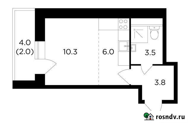 Квартира-студия, 25.6 м², 5/16 эт. на продажу в Пушкино Пушкино - изображение 1