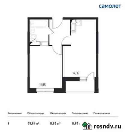 1-комнатная квартира, 35.8 м², 11/17 эт. на продажу в Видном Видное