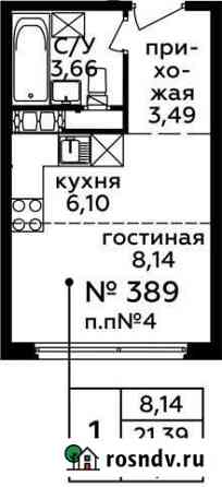 Квартира-студия, 21.4 м², 13/21 эт. на продажу в Балашихе Балашиха