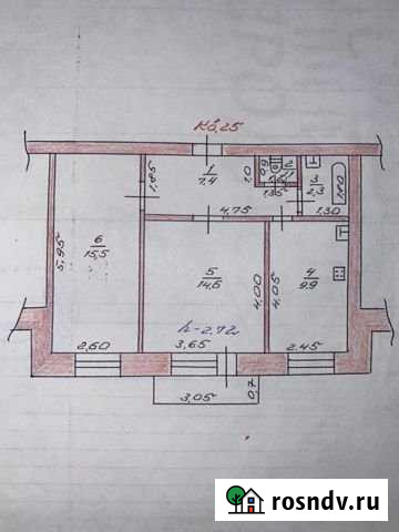 2-комнатная квартира, 52 м², 3/3 эт. на продажу в Данкове Данков - изображение 1