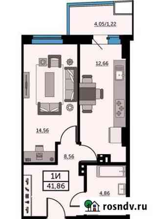 1-комнатная квартира, 41.7 м², 11/26 эт. на продажу в Ростове-на-Дону Ростов-на-Дону