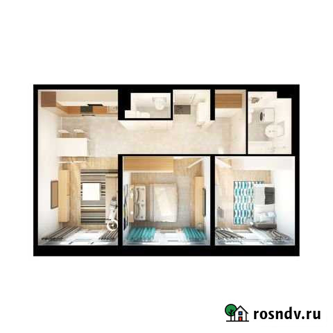 2-комнатная квартира, 56.7 м², 6/25 эт. на продажу в Люберцах Люберцы - изображение 1