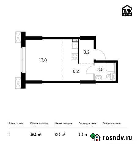 Квартира-студия, 28.2 м², 22/28 эт. на продажу в Москве Москва - изображение 1