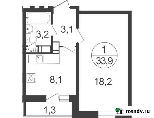 1-комнатная квартира, 33.9 м², 17/22 эт. на продажу в Балашихе Балашиха - изображение 1