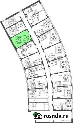 Квартира-студия, 25 м², 8/17 эт. на продажу в Королеве Королев - изображение 1