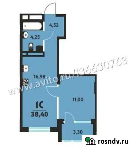 1-комнатная квартира, 38.4 м², 4/20 эт. на продажу в Перми Пермь - изображение 1