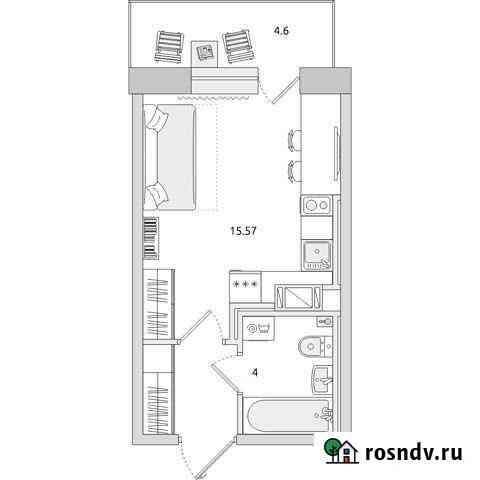 Квартира-студия, 27.3 м², 14/18 эт. на продажу в Мурино Мурино