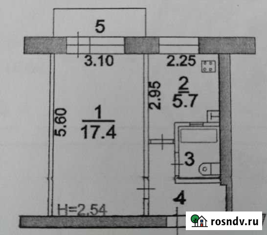 1-комнатная квартира, 30.6 м², 2/5 эт. на продажу в Сергиевом Посаде Сергиев Посад - изображение 1