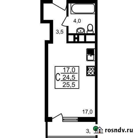 Квартира-студия, 25.5 м², 15/17 эт. на продажу в Мытищах Мытищи