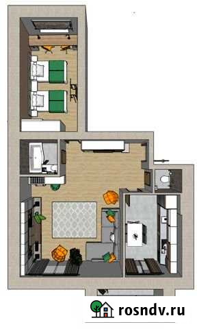 2-комнатная квартира, 71 м², 4/5 эт. на продажу в Высокой Горе Высокая Гора - изображение 1