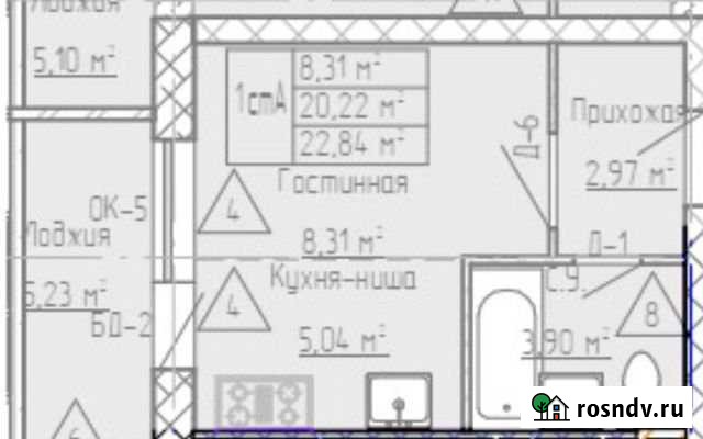 1-комнатная квартира, 23 м², 3/18 эт. на продажу в Набережных Челнах Набережные Челны - изображение 1