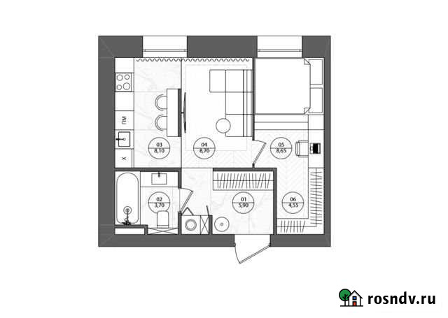 1-комнатная квартира, 37.9 м², 3/7 эт. на продажу в Москве Москва - изображение 1