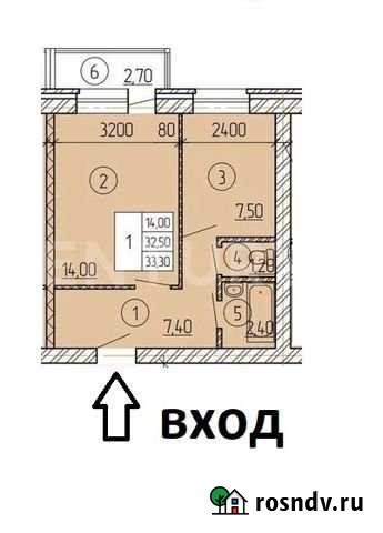 1-комнатная квартира, 33.3 м², 2/4 эт. на продажу в Култаево Култаево - изображение 1