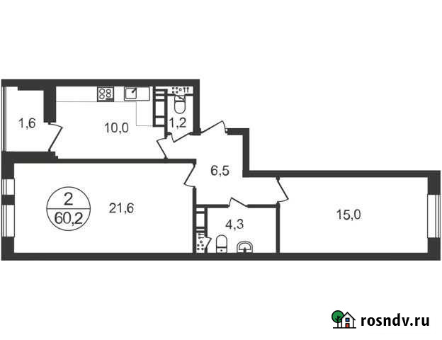 1-комнатная квартира, 36.8 м², 4/17 эт. на продажу в Балашихе Балашиха - изображение 1