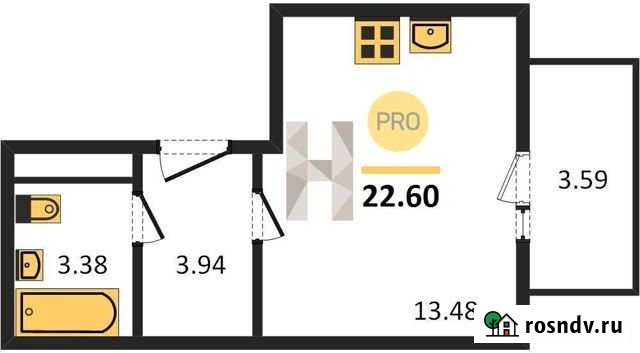 Квартира-студия, 22.6 м², 17/17 эт. на продажу в Санкт-Петербурге Санкт-Петербург - изображение 1
