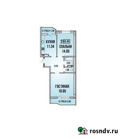 2-комнатная квартира, 63 м², 16/18 эт. на продажу в Краснодаре Краснодар - изображение 1
