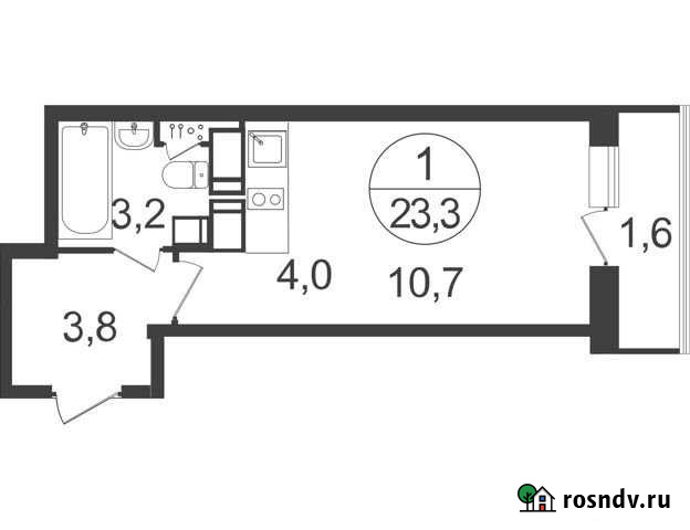 1-комнатная квартира, 23.3 м², 17/22 эт. на продажу в Балашихе Балашиха - изображение 1