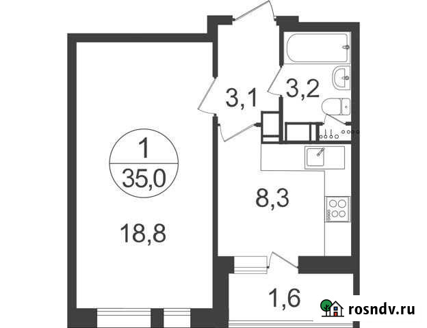 1-комнатная квартира, 35 м², 4/22 эт. на продажу в Балашихе Балашиха - изображение 1