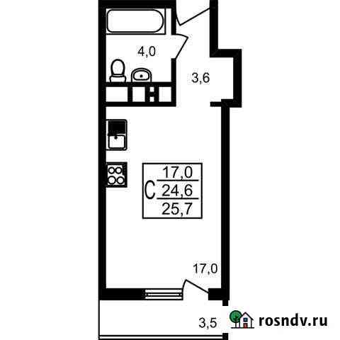 Квартира-студия, 25.7 м², 14/17 эт. на продажу в Мытищах Мытищи