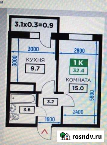 1-комнатная квартира, 33 м², 19/23 эт. на продажу в Краснодаре Краснодар - изображение 1