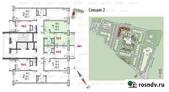 1-комнатная квартира, 41 м², 9/17 эт. на продажу в Пироговском Пироговский