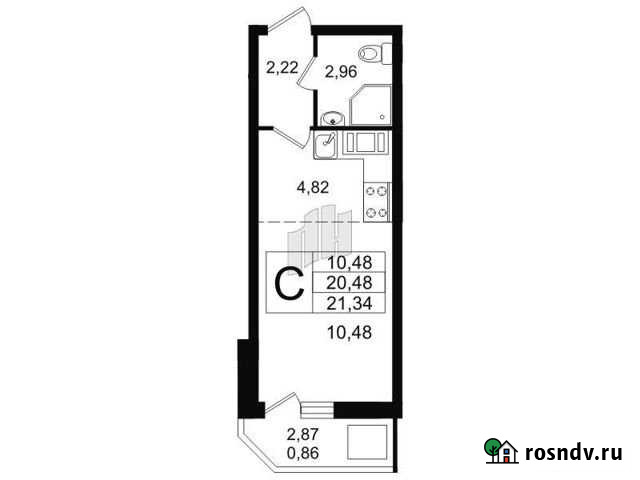 Квартира-студия, 21.3 м², 19/19 эт. на продажу в Мурино Мурино - изображение 1