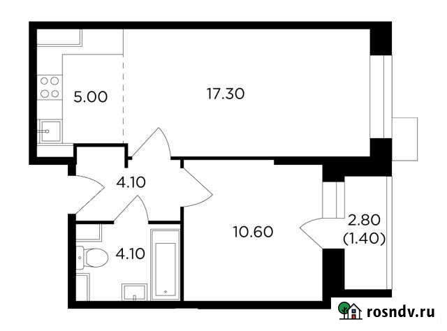 2-комнатная квартира, 42.5 м², 17/17 эт. на продажу в Мытищах Мытищи - изображение 1