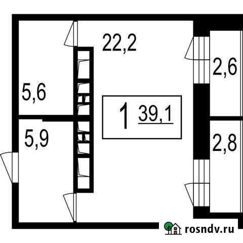 1-комнатная квартира, 33.7 м², 7/7 эт. на продажу в Мытищах Мытищи - изображение 1