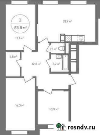 3-комнатная квартира, 83.8 м², 15/23 эт. на продажу в Москве Москва