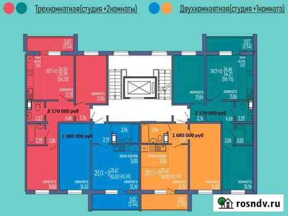 2-комнатная квартира, 56 м², 8/10 эт. на продажу в Челябинске Челябинск