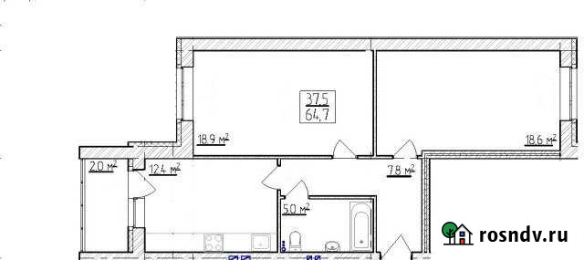 2-комнатная квартира, 66.7 м², 3/3 эт. на продажу в Муроме Муром - изображение 1