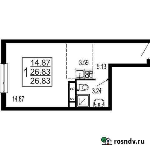 Квартира-студия, 26.8 м², 10/17 эт. на продажу в Лыткарино Лыткарино