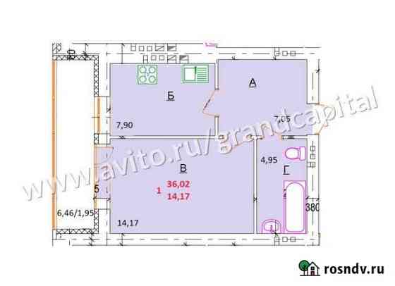 1-комнатная квартира, 41.2 м², 3/6 эт. на продажу в Ульяновске Ульяновск