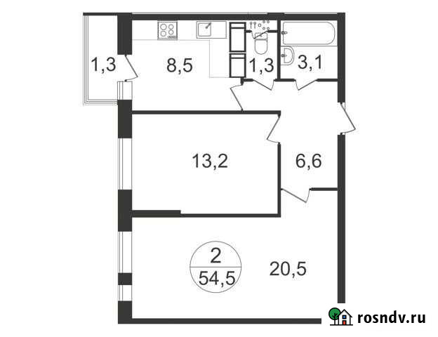 2-комнатная квартира, 54.5 м², 7/22 эт. на продажу в Балашихе Балашиха - изображение 1