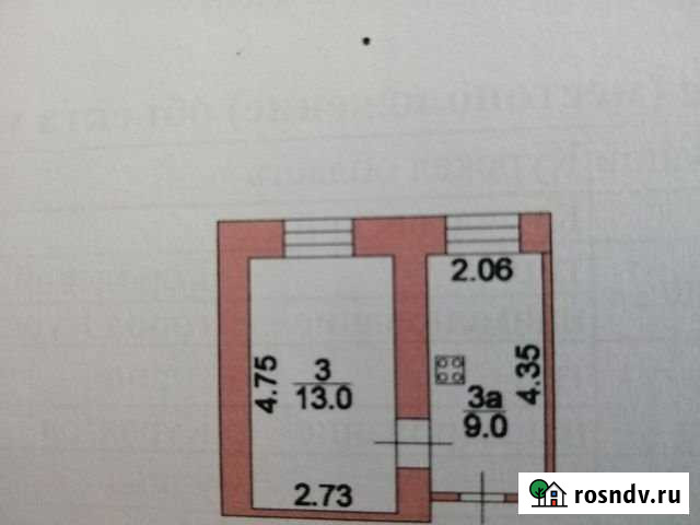 Комната 22 м² в 2-ком. кв., 2/9 эт. на продажу в Курчатове Курчатов - изображение 1