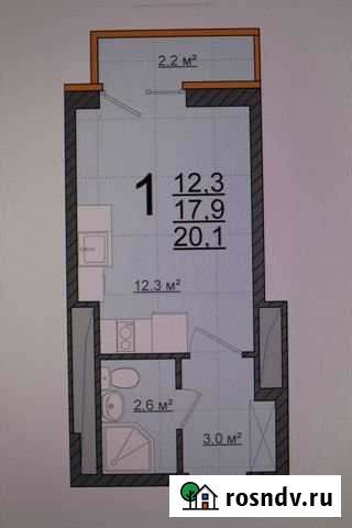 Квартира-студия, 20.1 м², 4/16 эт. на продажу в Твери Тверь - изображение 1