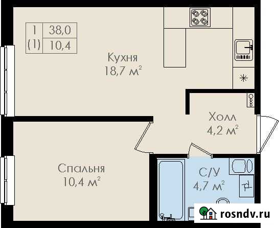 1-комнатная квартира, 38 м², 8/9 эт. на продажу в Великом Новгороде Великий Новгород - изображение 1