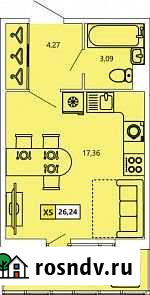 Квартира-студия, 26.2 м², 1/11 эт. на продажу в Санкт-Петербурге Санкт-Петербург - изображение 1