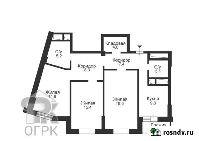 3-комнатная квартира, 89.7 м², 4/18 эт. на продажу в Видном Видное - изображение 1