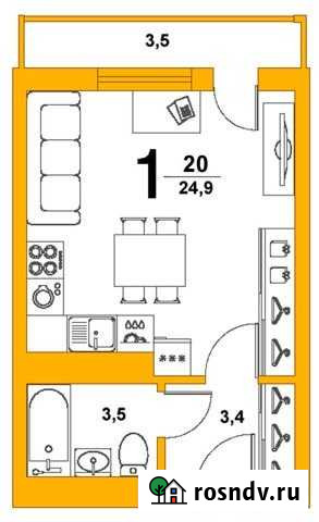 Квартира-студия, 25 м², 12/21 эт. на продажу в Уфе Уфа - изображение 1