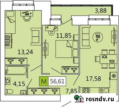 3-комнатная квартира, 57 м², 2/11 эт. на продажу в Архангельске Архангельск - изображение 1