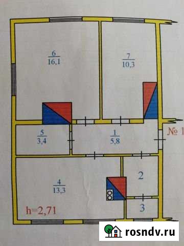 2-комнатная квартира, 53 м², 1/2 эт. на продажу в Няндоме Няндома - изображение 1