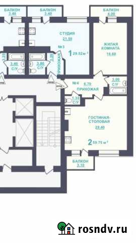 2-комнатная квартира, 59.8 м², 1/10 эт. на продажу в Ярославле Ярославль - изображение 1
