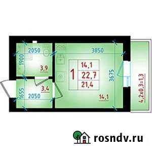 1-комнатная квартира, 22.7 м², 5/5 эт. на продажу в Яблоновском Яблоновский - изображение 1