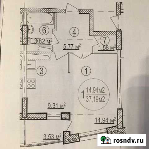 1-комнатная квартира, 37.2 м², 14/25 эт. на продажу в Уфе Уфа - изображение 1