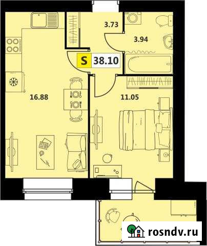 2-комнатная квартира, 38 м², 5/5 эт. на продажу в Северодвинске Северодвинск - изображение 1