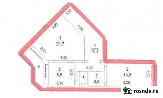 2-комнатная квартира, 66.1 м², 10/10 эт. на продажу в Красково Красково