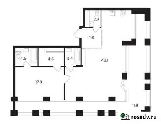 1-комнатная квартира, 91.5 м², 18/20 эт. на продажу в Москве Москва